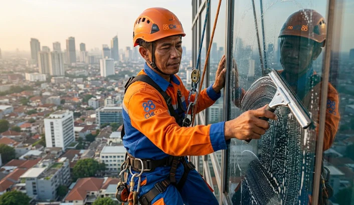 jasa pembersihan facade gedung terbaik