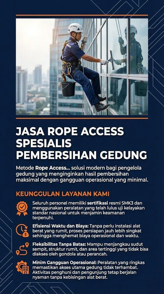 jasa rope access cleaning terbaik